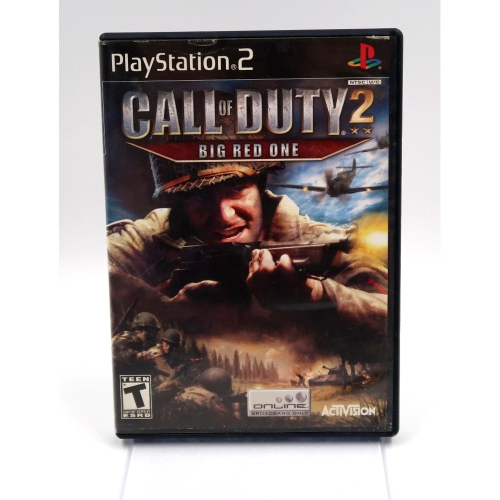 Call of Duty 2: Big Red One (PlayStation 2‎ PS2) Black Label Case & Disc